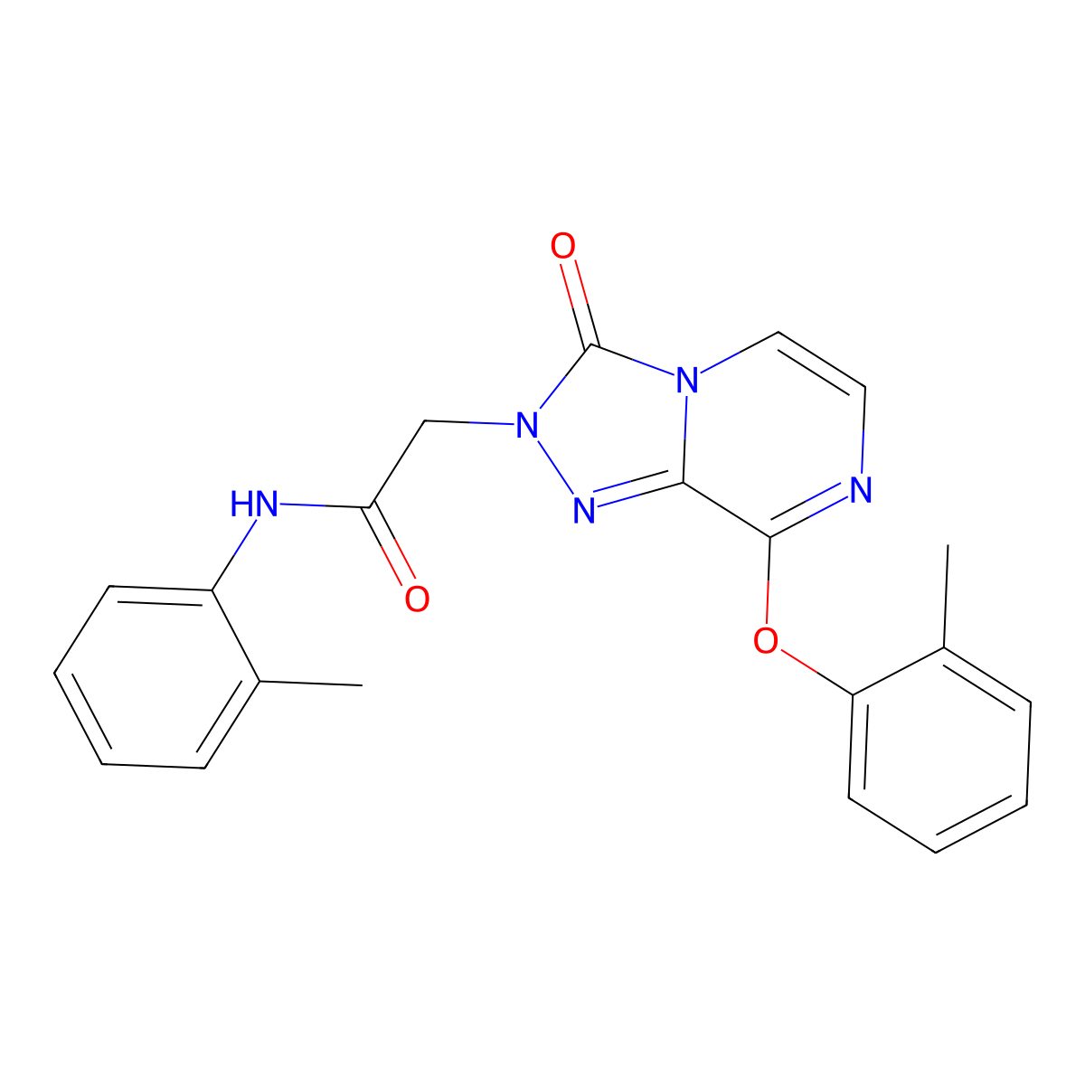 2-[8-(2-methylphenoxy)-3-oxo-2H,3H-[1,2,4]triazolo[4,3-a]pyrazin-2-yl]-N-(2-methylphenyl)acetamide molecular structure, CAS 1251678-44-0