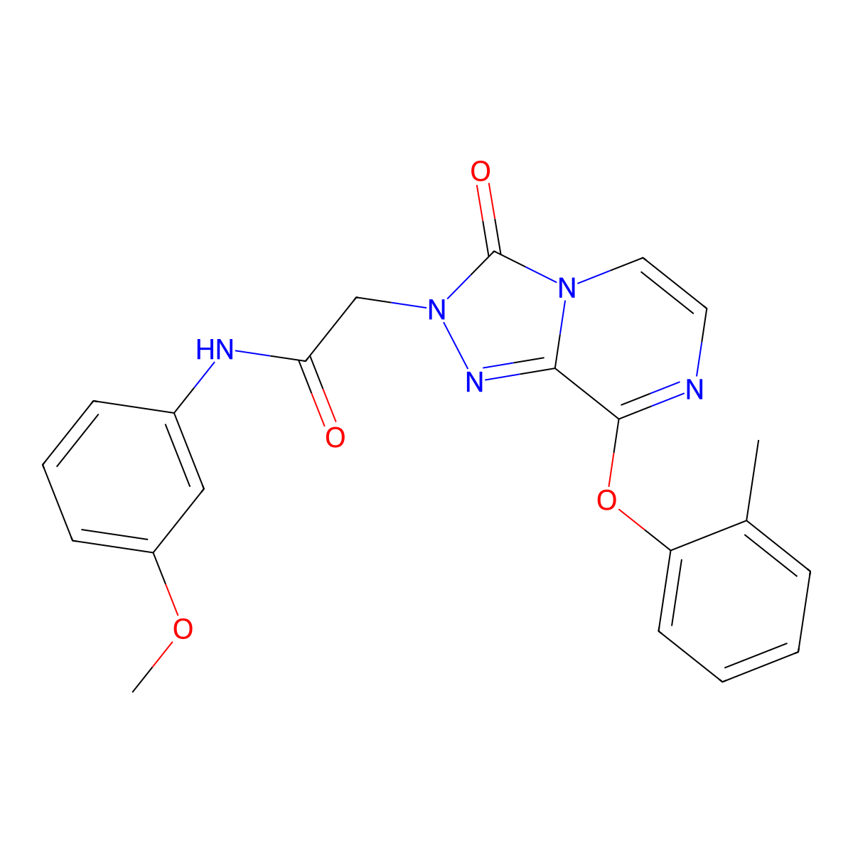 N-(3-methoxyphenyl)-2-[8-(2-methylphenoxy)-3-oxo-2H,3H-[1,2,4]triazolo[4,3-a]pyrazin-2-yl]acetamide molecular structure, CAS 1251678-59-7