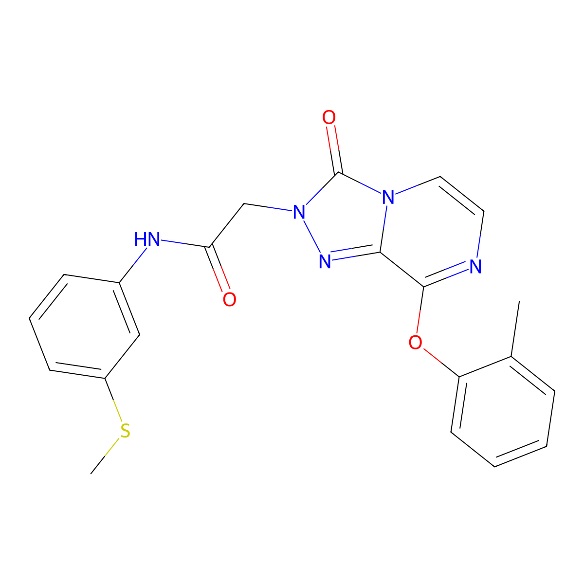 2-[8-(2-methylphenoxy)-3-oxo-2H,3H-[1,2,4]triazolo[4,3-a]pyrazin-2-yl]-N-[3-(methylsulfanyl)phenyl]acetamide molecular structure, CAS 1251678-68-8