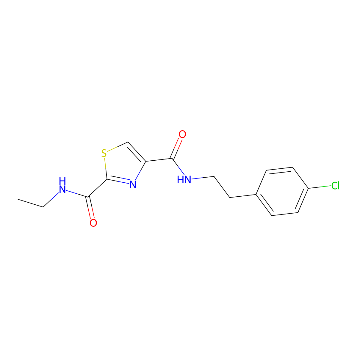 N4-[2-(4-chlorophenyl)ethyl]-N2-ethyl-1,3-thiazole-2,4-dicarboxamide molecular structure, CAS 1251679-11-4