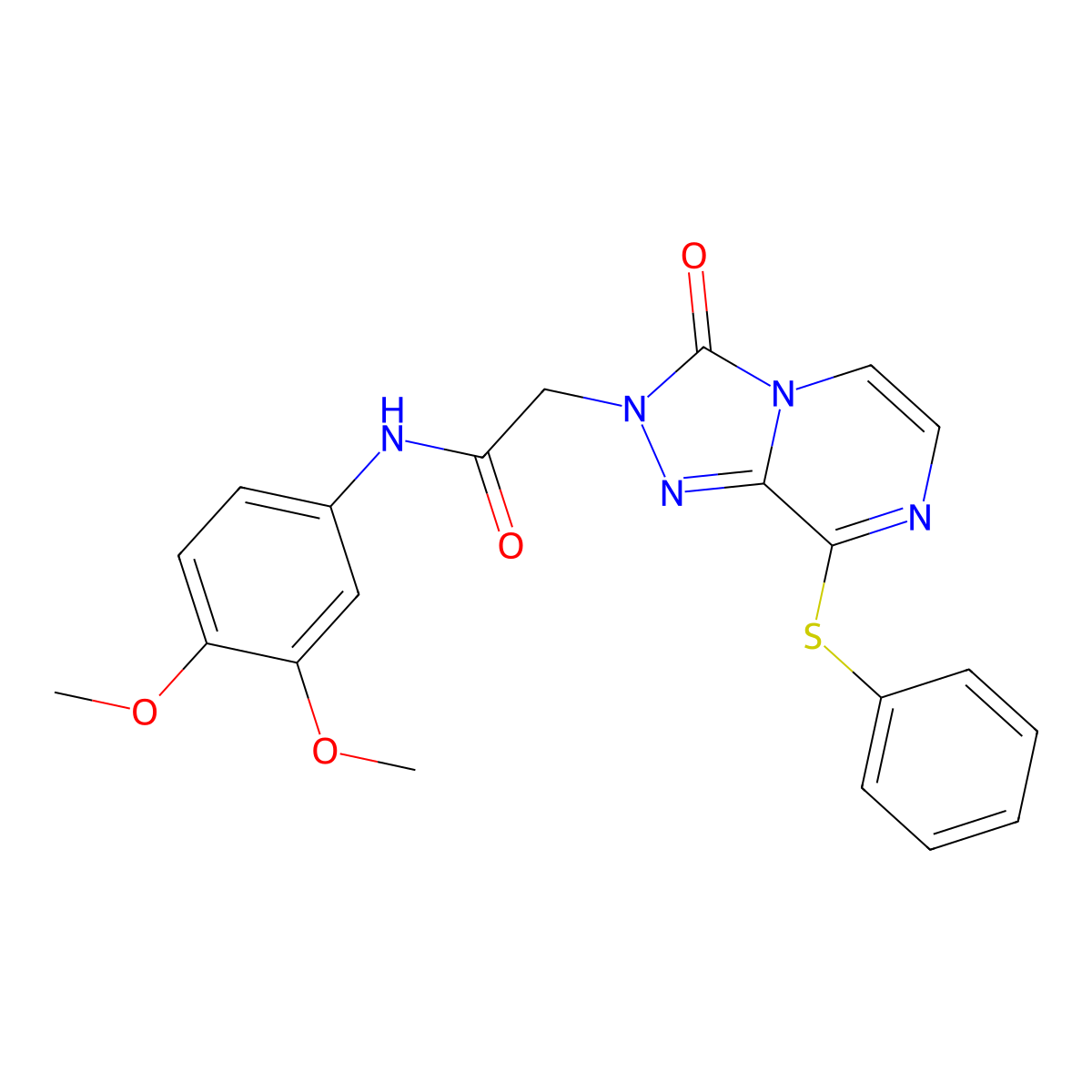 N-(3,4-dimethoxyphenyl)-2-[3-oxo-8-(phenylsulfanyl)-2H,3H-[1,2,4]triazolo[4,3-a]pyrazin-2-yl]acetamide molecular structure, CAS 1251679-33-0