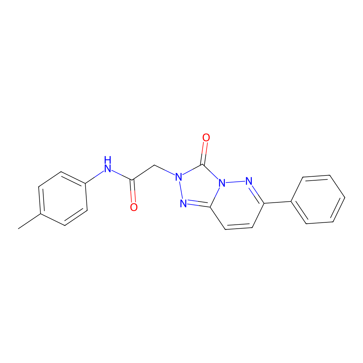 2-(3-oxo-6-phenyl-[1,2,4]triazolo[4,3-b]pyridazin-2(3H)-yl)-N-(p-tolyl)acetamide molecular structure, CAS 1251680-15-5