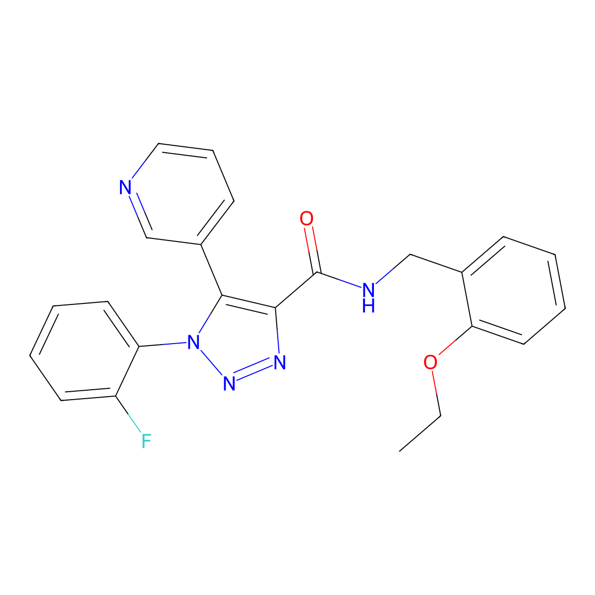 N-[(2-ethoxyphenyl)methyl]-1-(2-fluorophenyl)-5-(pyridin-3-yl)-1H-1,2,3-triazole-4-carboxamide molecular structure, CAS 1251680-52-0