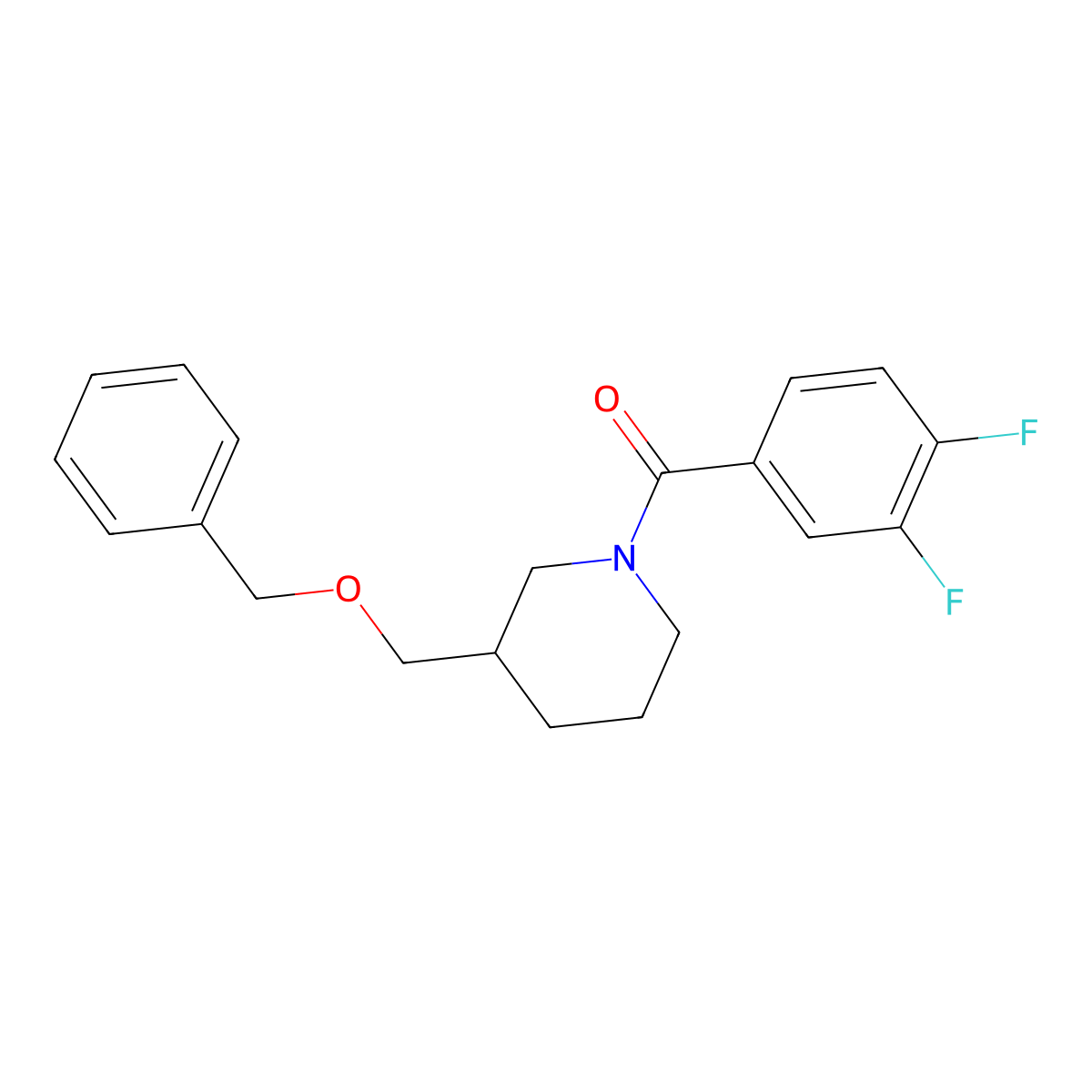 (3-((Benzyloxy)methyl)piperidin-1-yl)(3,4-difluorophenyl)methanone molecular structure, CAS 1251680-59-7