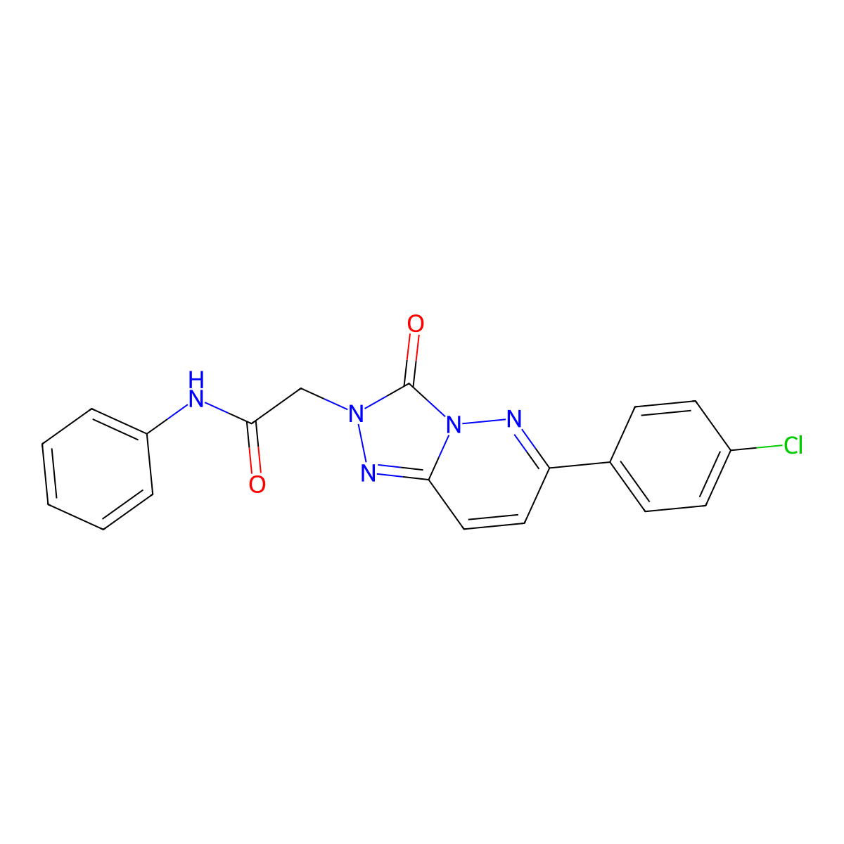 2-(6-(4-chlorophenyl)-3-oxo-[1,2,4]triazolo[4,3-b]pyridazin-2(3H)-yl)-N-phenylacetamide molecular structure, CAS 1251680-67-7