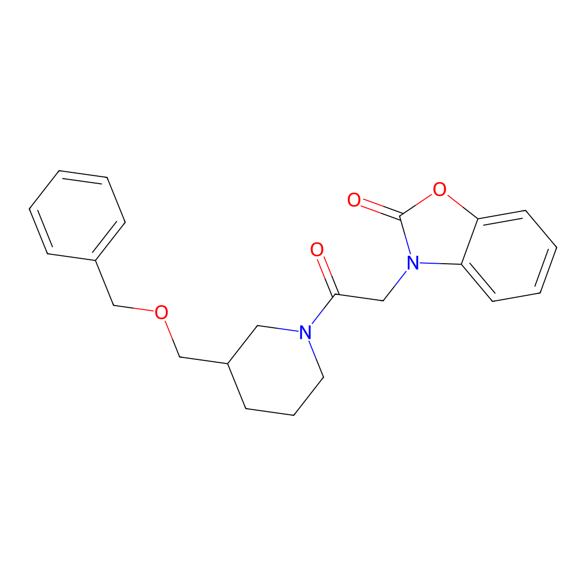 3-(2-(3-((benzyloxy)methyl)piperidin-1-yl)-2-oxoethyl)benzo[d]oxazol-2(3H)-one molecular structure, CAS 1251680-69-9