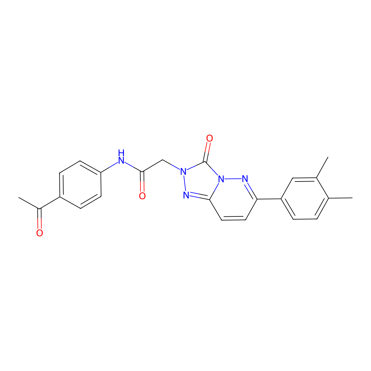 N-(4-acetylphenyl)-2-(6-(3,4-dimethylphenyl)-3-oxo-[1,2,4]triazolo[4,3-b]pyridazin-2(3H)-yl)acetamide molecular structure, CAS 1251680-75-7
