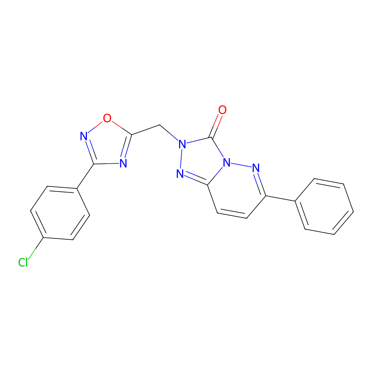 2-{[3-(4-chlorophenyl)-1,2,4-oxadiazol-5-yl]methyl}-6-phenyl-2H,3H-[1,2,4]triazolo[4,3-b]pyridazin-3-one molecular structure, CAS 1251681-05-6