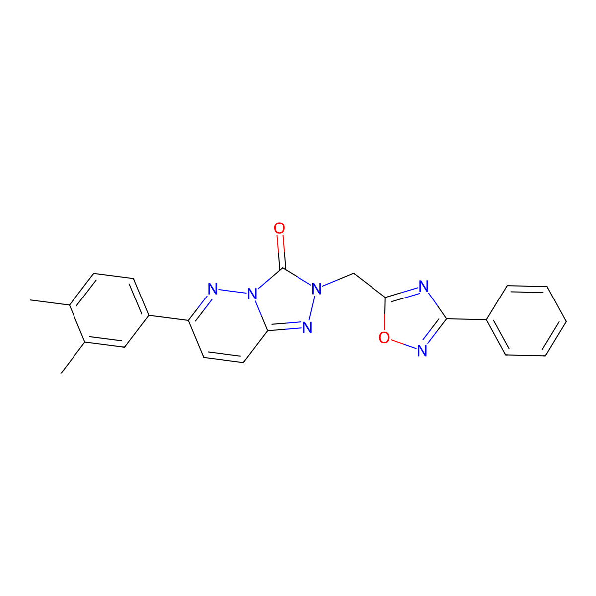 6-(3,4-dimethylphenyl)-2-((3-phenyl-1,2,4-oxadiazol-5-yl)methyl)-[1,2,4]triazolo[4,3-b]pyridazin-3(2H)-one molecular structure, CAS 1251681-28-3