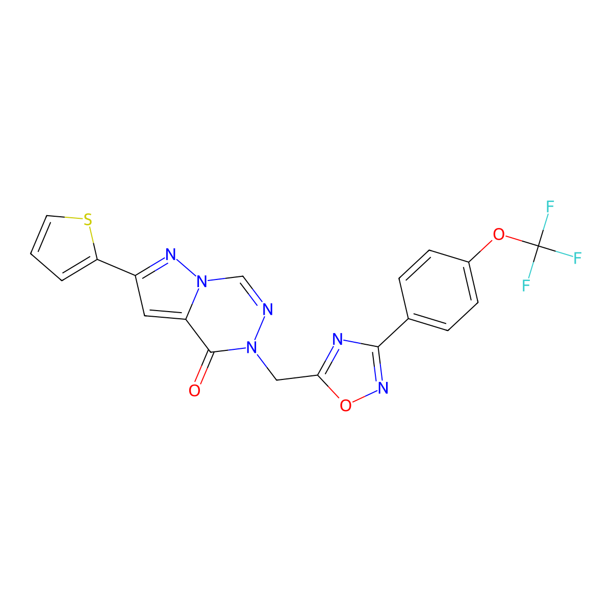 N-(2,4-difluorophenyl)-5-[5-(pyrrolidin-1-ylcarbonyl)-1,3,4-oxadiazol-2-yl]-1H-pyrrole-3-sulfonamide molecular structure, CAS 1251681-88-5