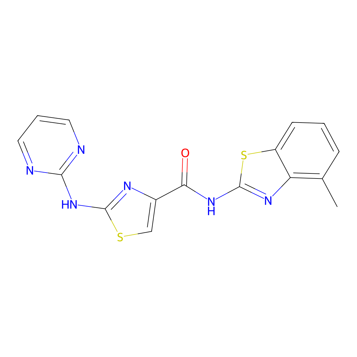 N-(4-methylbenzo[d]thiazol-2-yl)-2-(pyrimidin-2-ylamino)thiazole-4-carboxamide molecular structure, CAS 1251682-25-3
