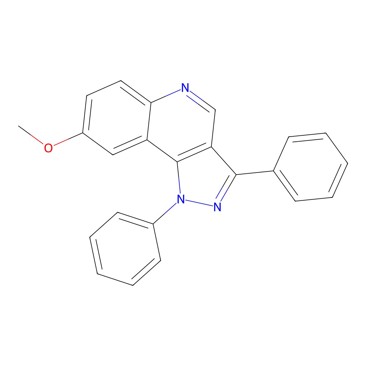 8-methoxy-1,3-diphenyl-1H-pyrazolo[4,3-c]quinoline molecular structure, CAS 1251682-56-0