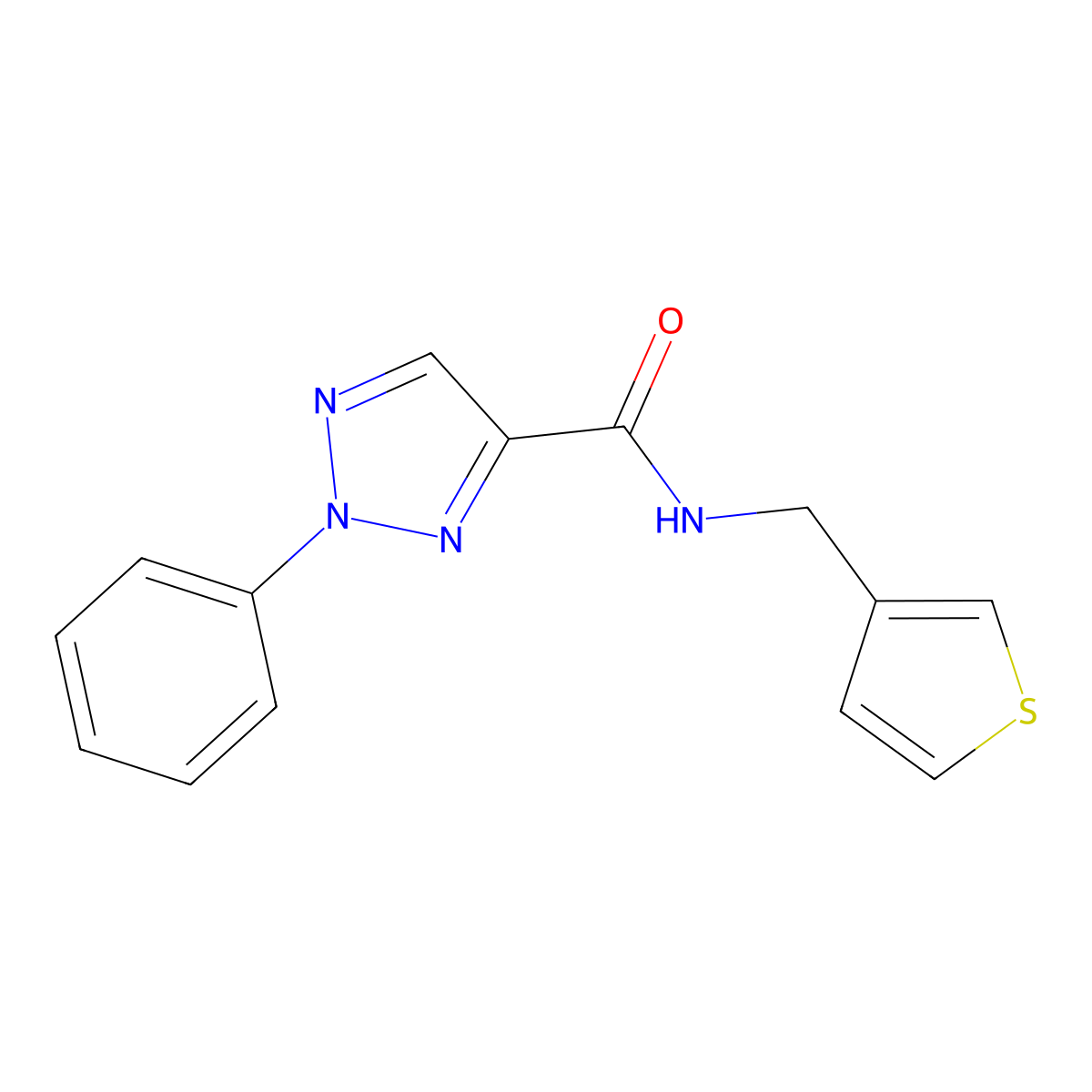 2-phenyl-N-(thiophen-3-ylmethyl)-2H-1,2,3-triazole-4-carboxamide molecular structure, CAS 1251682-80-0