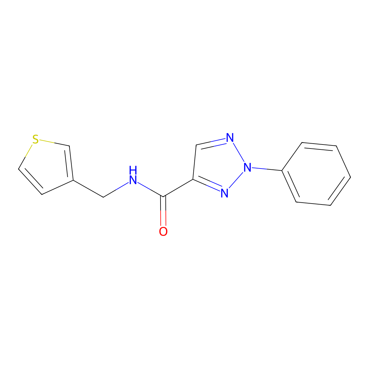 2-phenyl-N-(thiophen-3-ylmethyl)-2H-1,2,3-triazole-4-carboxamide molecular structure, CAS 1251682-80-0