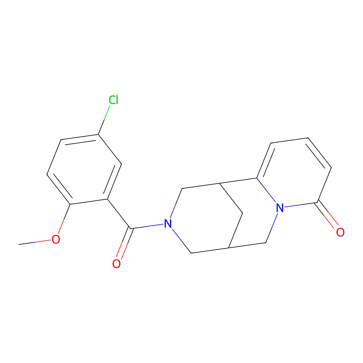 3-(5-chloro-2-methoxybenzoyl)-3,4,5,6-tetrahydro-1H-1,5-methanopyrido[1,2-a][1,5]diazocin-8(2H)-one molecular structure, CAS 1251682-94-6
