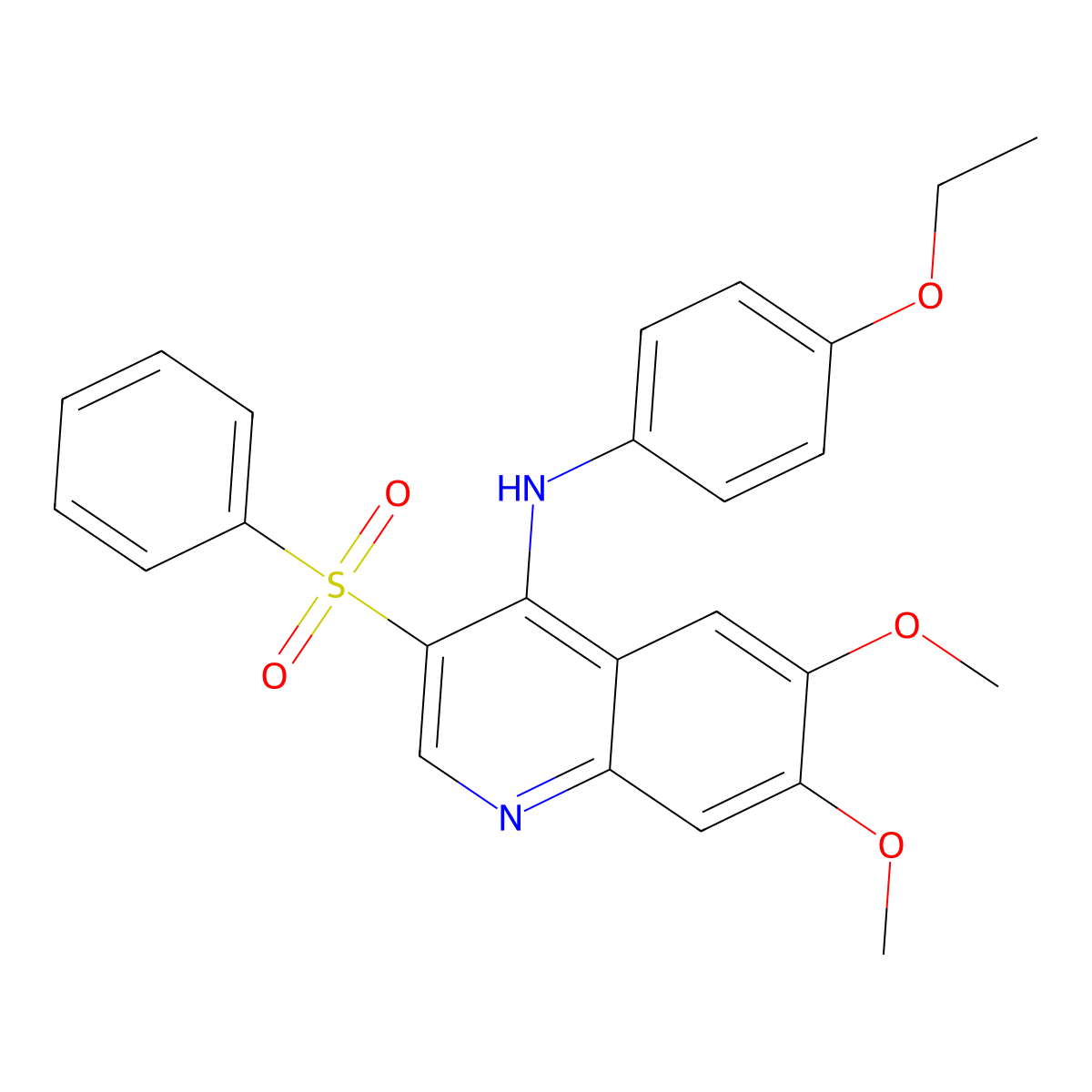 3-(benzenesulfonyl)-N-(4-ethoxyphenyl)-6,7-dimethoxyquinolin-4-amine molecular structure, CAS 1251683-04-1