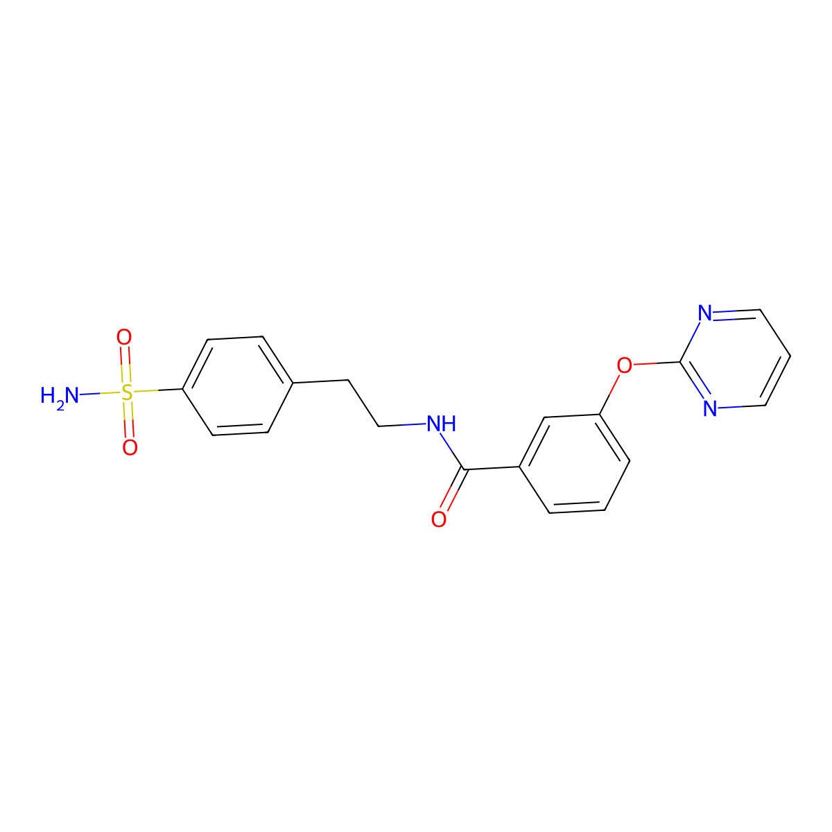 3-(pyrimidin-2-yloxy)-N-(4-sulfamoylphenethyl)benzamide molecular structure, CAS 1251683-82-5