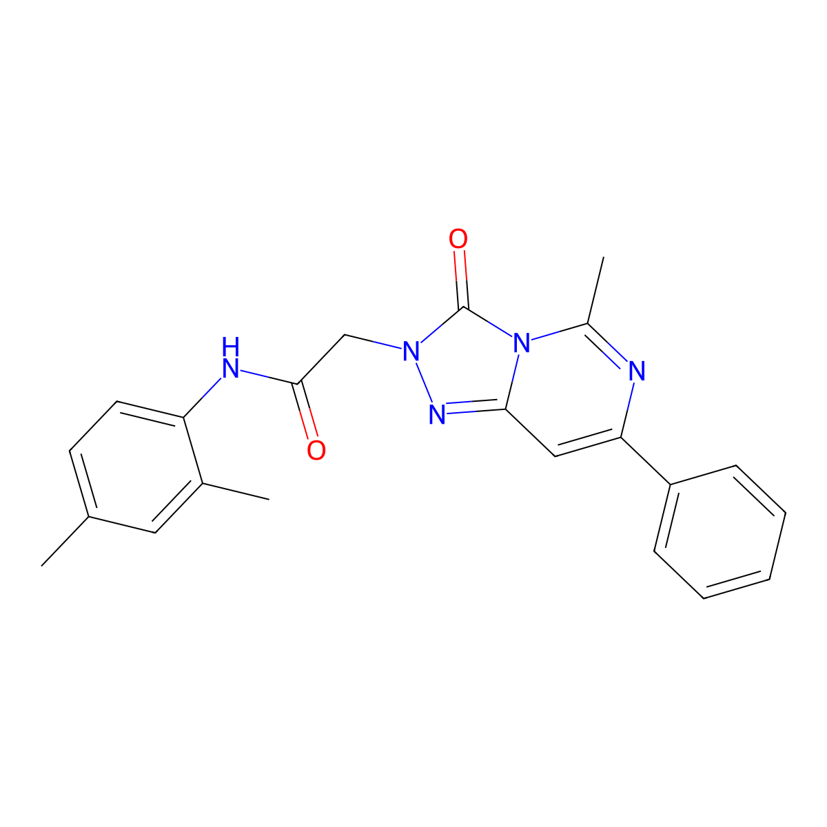 N-(2,4-dimethylphenyl)-2-(5-methyl-3-oxo-7-phenyl[1,2,4]triazolo[4,3-c]pyrimidin-2(3H)-yl)acetamide molecular structure, CAS 1251683-93-8