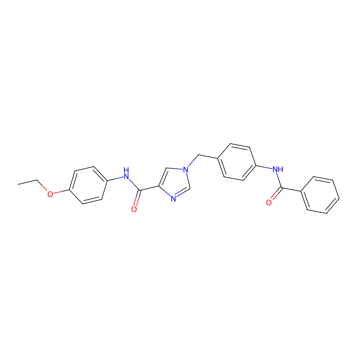1-(4-benzamidobenzyl)-N-(4-ethoxyphenyl)-1H-imidazole-4-carboxamide molecular structure, CAS 1251684-19-1