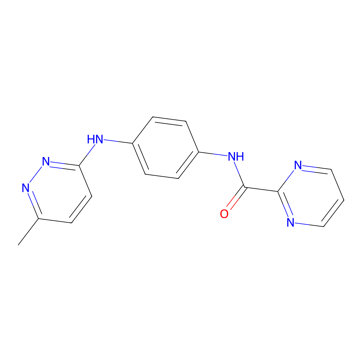 N-{4-[(6-methylpyridazin-3-yl)amino]phenyl}pyrimidine-2-carboxamide molecular structure, CAS 1251684-58-8