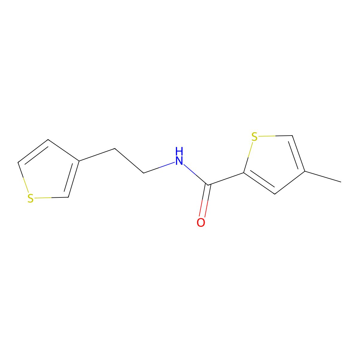 4-methyl-N-[2-(thiophen-3-yl)ethyl]thiophene-2-carboxamide molecular structure, CAS 1251684-61-3