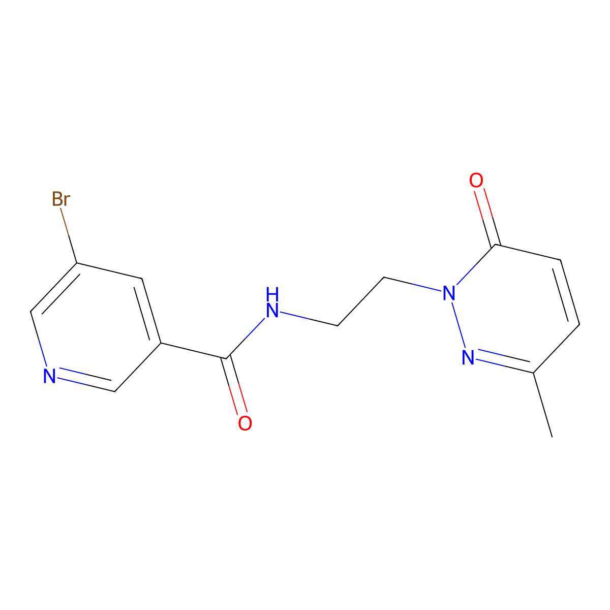 5-bromo-N-(2-(3-methyl-6-oxopyridazin-1(6H)-yl)ethyl)nicotinamide molecular structure, CAS 1251684-87-3