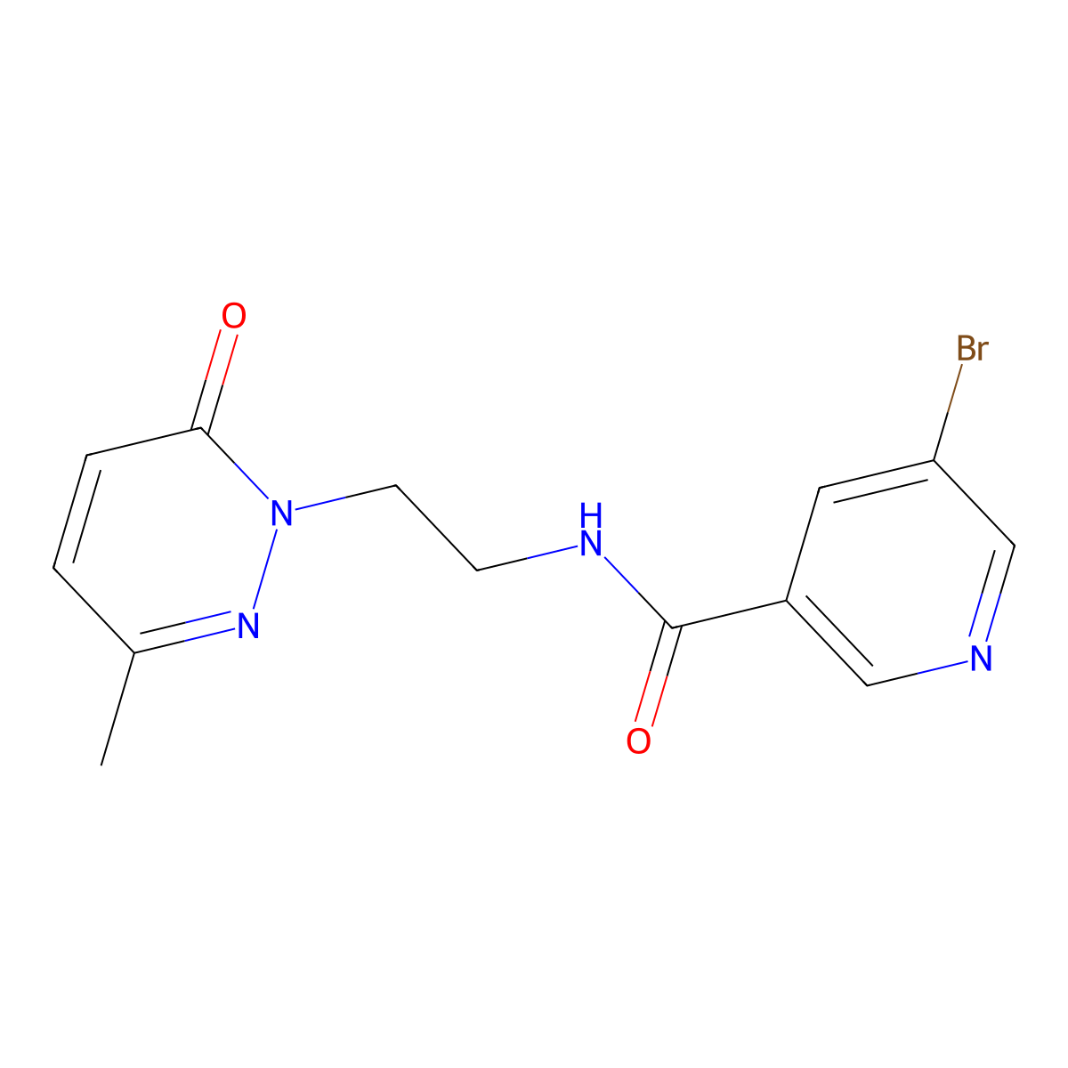 5-bromo-N-(2-(3-methyl-6-oxopyridazin-1(6H)-yl)ethyl)nicotinamide molecular structure, CAS 1251684-87-3