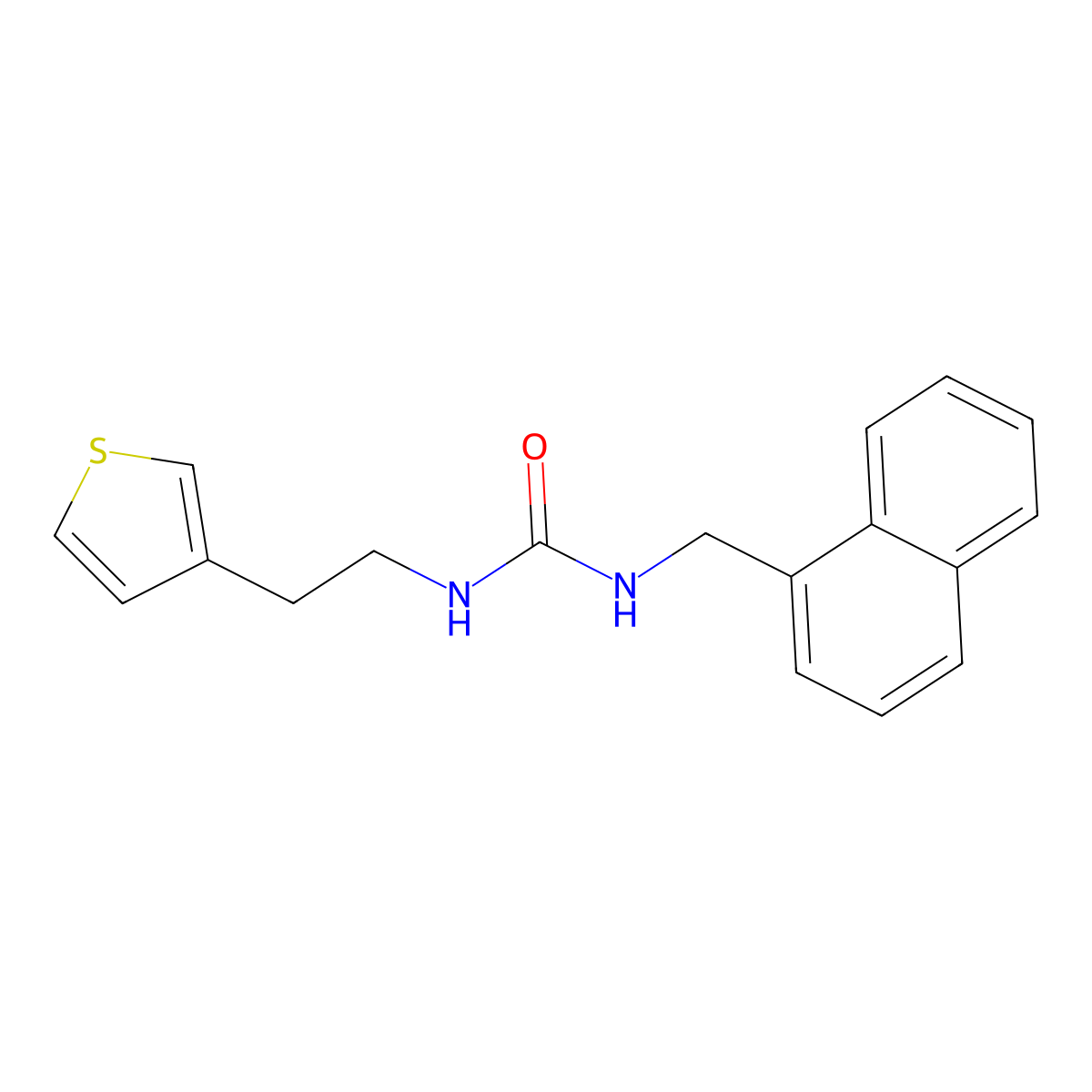 1-(Naphthalen-1-ylmethyl)-3-(2-(thiophen-3-yl)ethyl)urea molecular structure, CAS 1251685-09-2