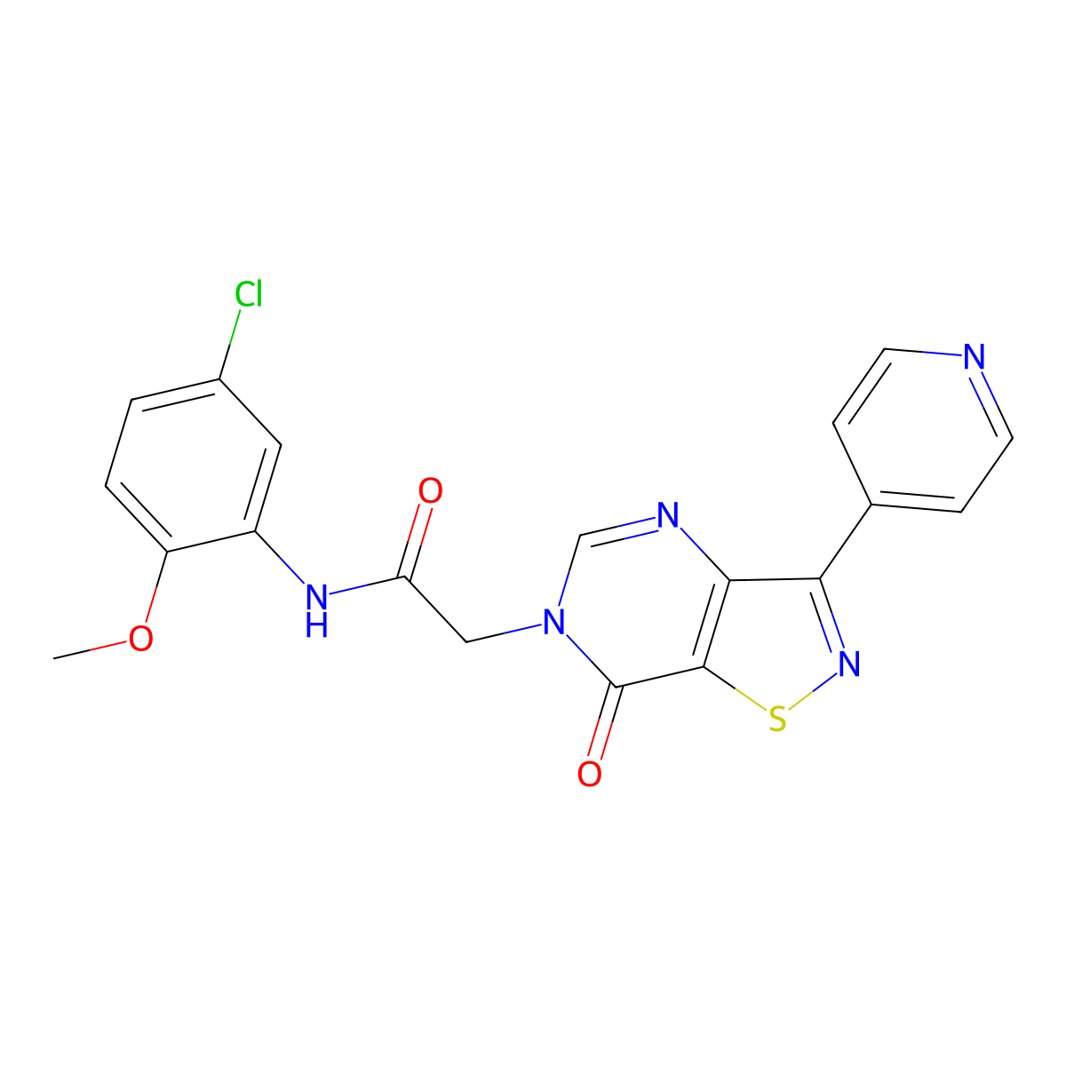 N-(5-chloro-2-methoxyphenyl)-2-(7-oxo-3-(pyridin-4-yl)isothiazolo[4,5-d]pyrimidin-6(7H)-yl)acetamide molecular structure, CAS 1251685-17-2