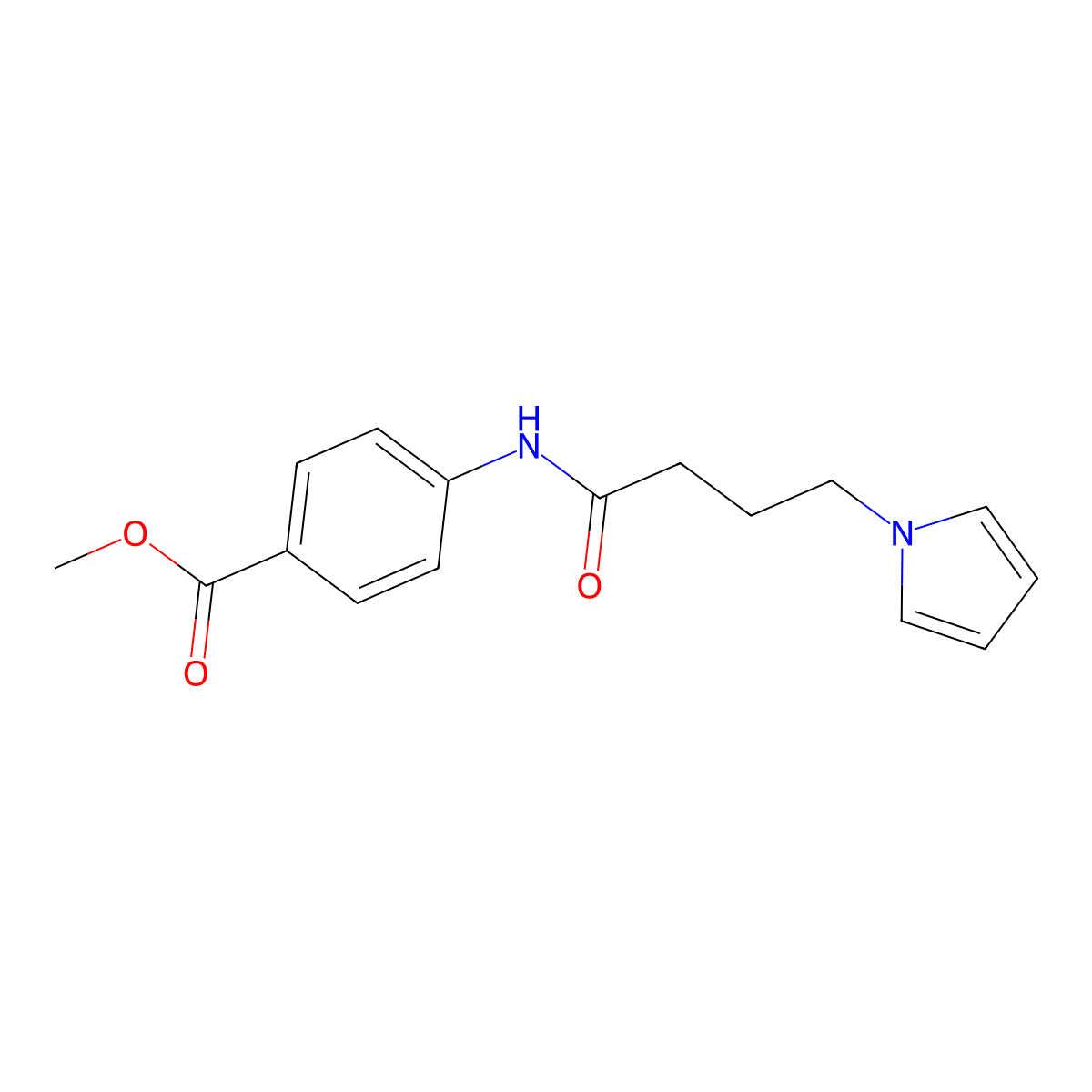 methyl 4-(4-(1H-pyrrol-1-yl)butanamido)benzoate molecular structure, CAS 1251685-27-4