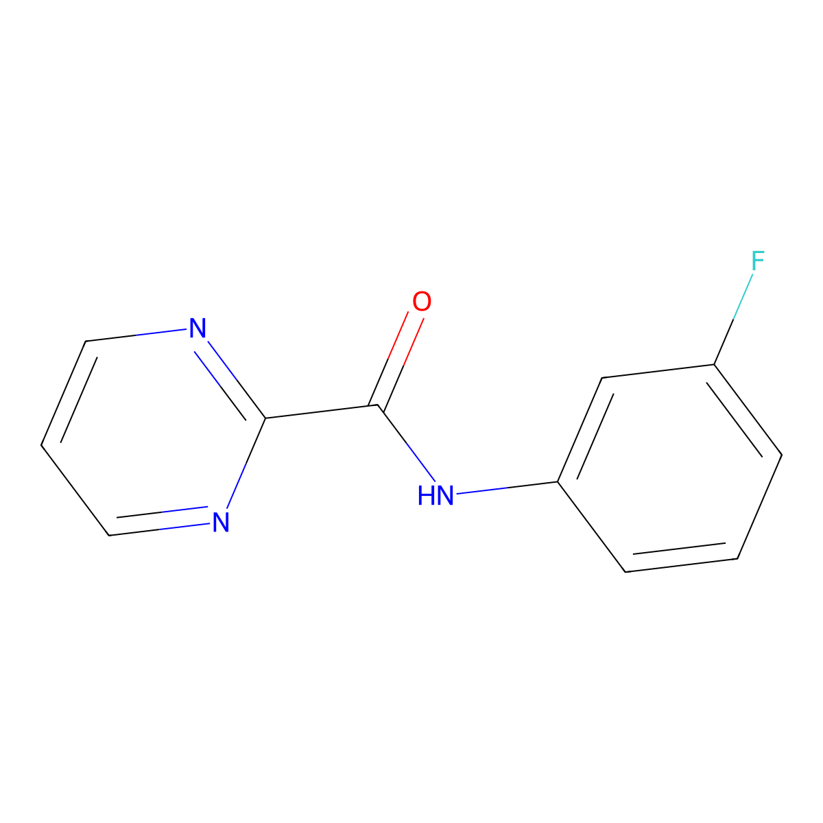N-(3-fluorophenyl)pyrimidine-2-carboxamide molecular structure, CAS 1251686-07-3