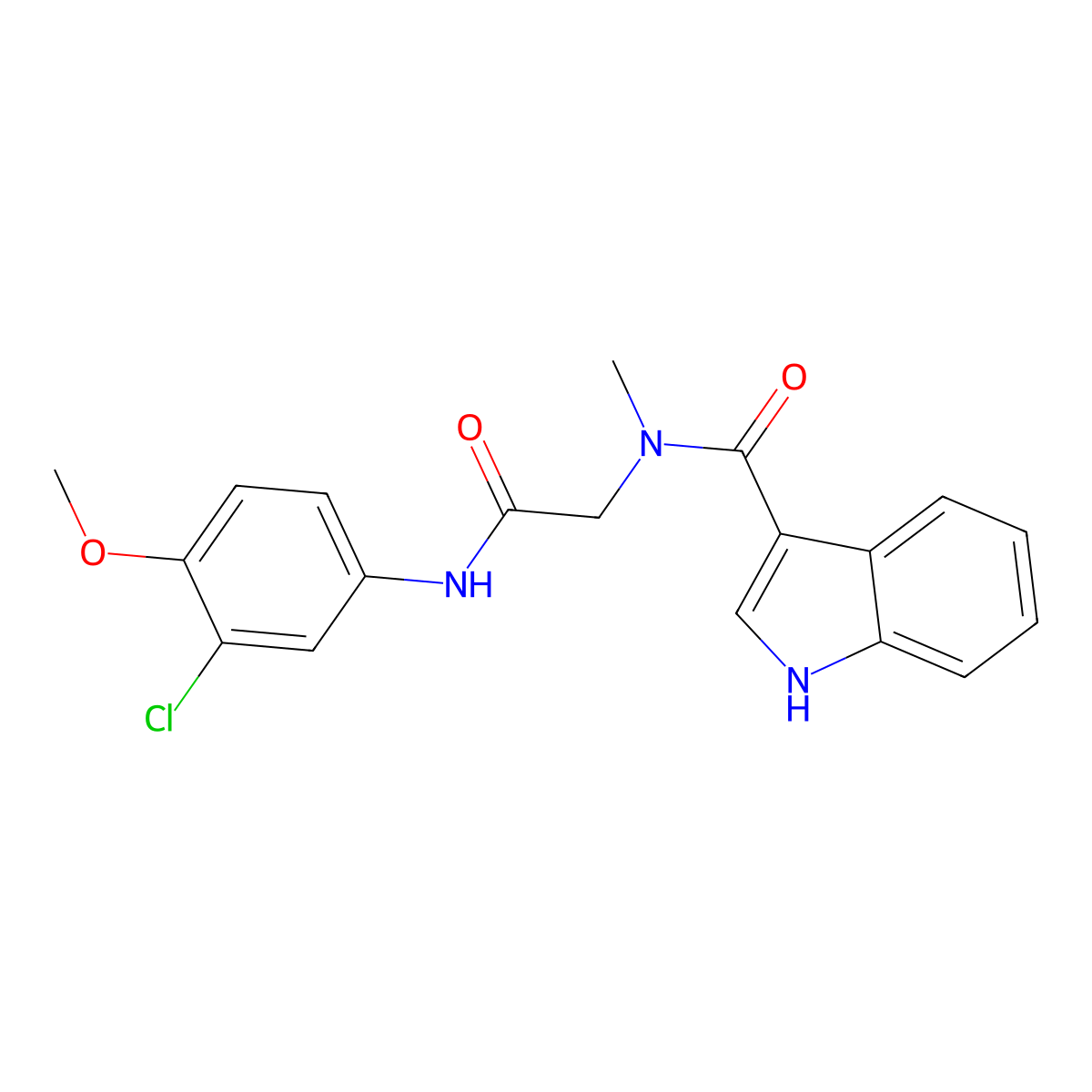 N-(3-chloro-4-methoxyphenyl)-2-[1-(1H-indol-3-yl)-N-methylformamido]acetamide molecular structure, CAS 1251686-56-2