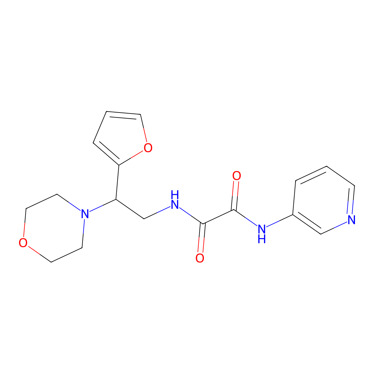 N1-(2-(furan-2-yl)-2-morpholinoethyl)-N2-(pyridin-3-yl)oxalamide molecular structure, CAS 1251686-65-3