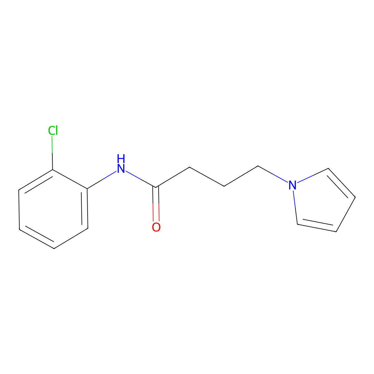 N-(2-chlorophenyl)-4-(1H-pyrrol-1-yl)butanamide molecular structure, CAS 1251686-89-1