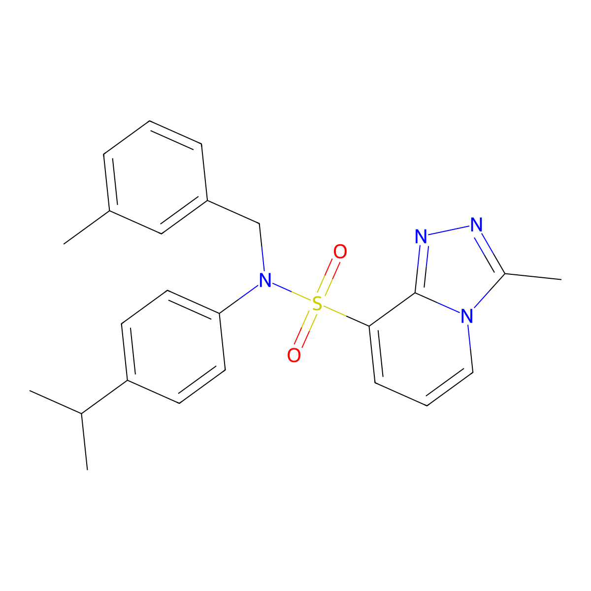 N-(4-isopropylphenyl)-3-methyl-N-(3-methylbenzyl)[1,2,4]triazolo[4,3-a]pyridine-8-sulfonamide molecular structure, CAS 1251687-08-7