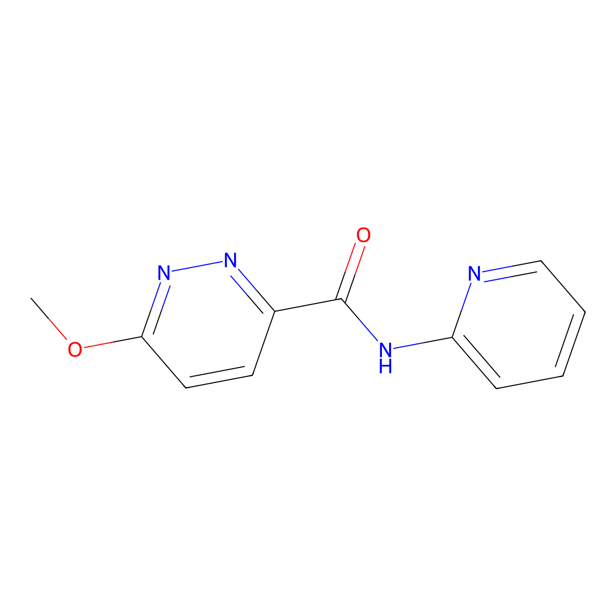 6-methoxy-N-(pyridin-2-yl)pyridazine-3-carboxamide molecular structure, CAS 1251687-10-1