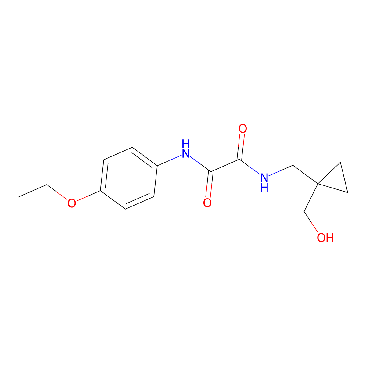 N1-(4-ethoxyphenyl)-N2-((1-(hydroxymethyl)cyclopropyl)methyl)oxalamide molecular structure, CAS 1251687-38-3