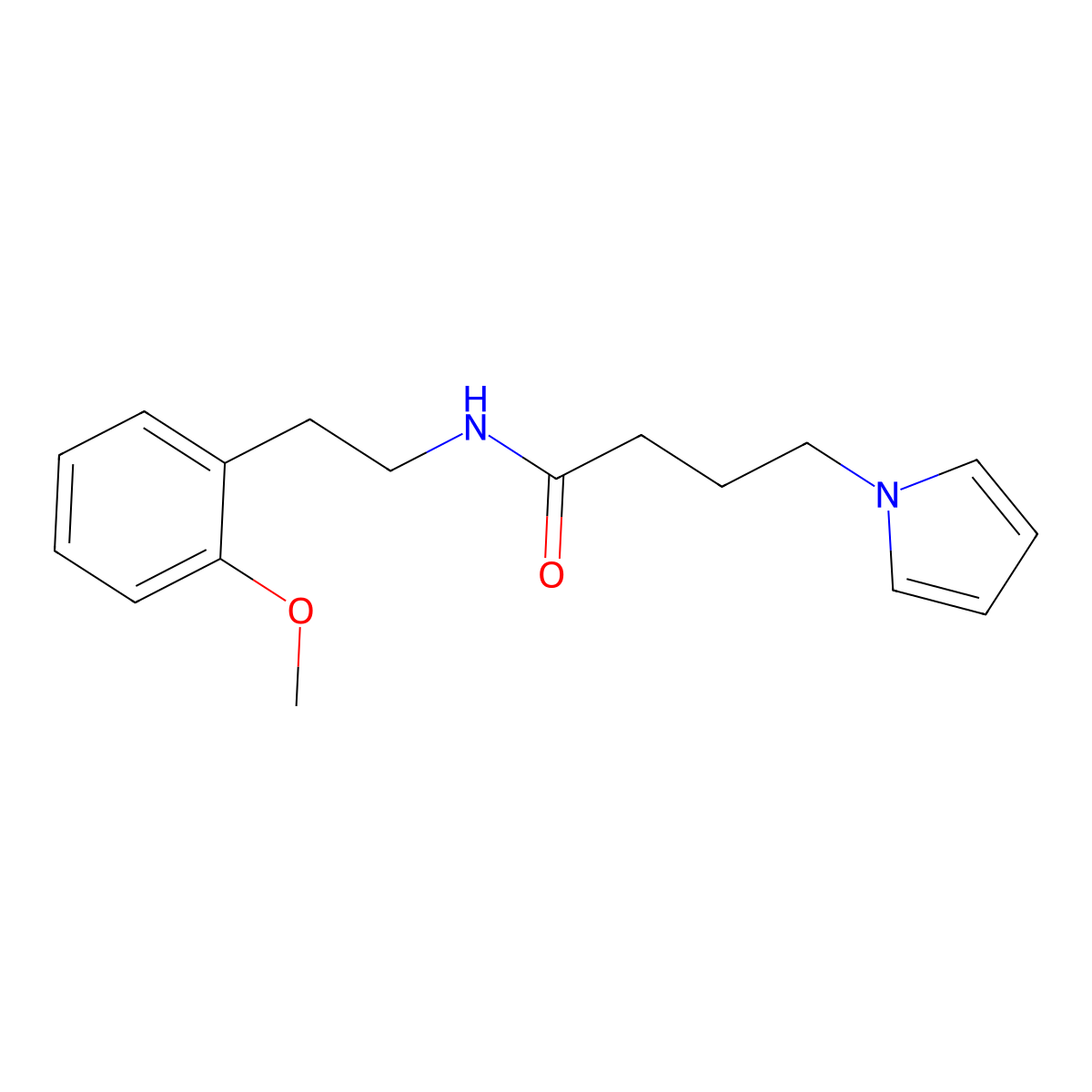 N-[2-(2-methoxyphenyl)ethyl]-4-(1H-pyrrol-1-yl)butanamide molecular structure, CAS 1251687-68-9