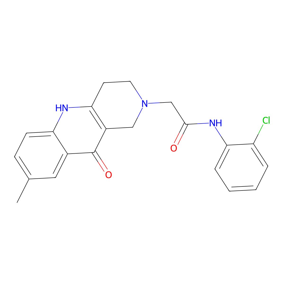 N-(2-chlorophenyl)-2-(8-methyl-10-oxo-3,4-dihydrobenzo[b][1,6]naphthyridin-2(1H,5H,10H)-yl)acetamide molecular structure, CAS 1251687-86-1