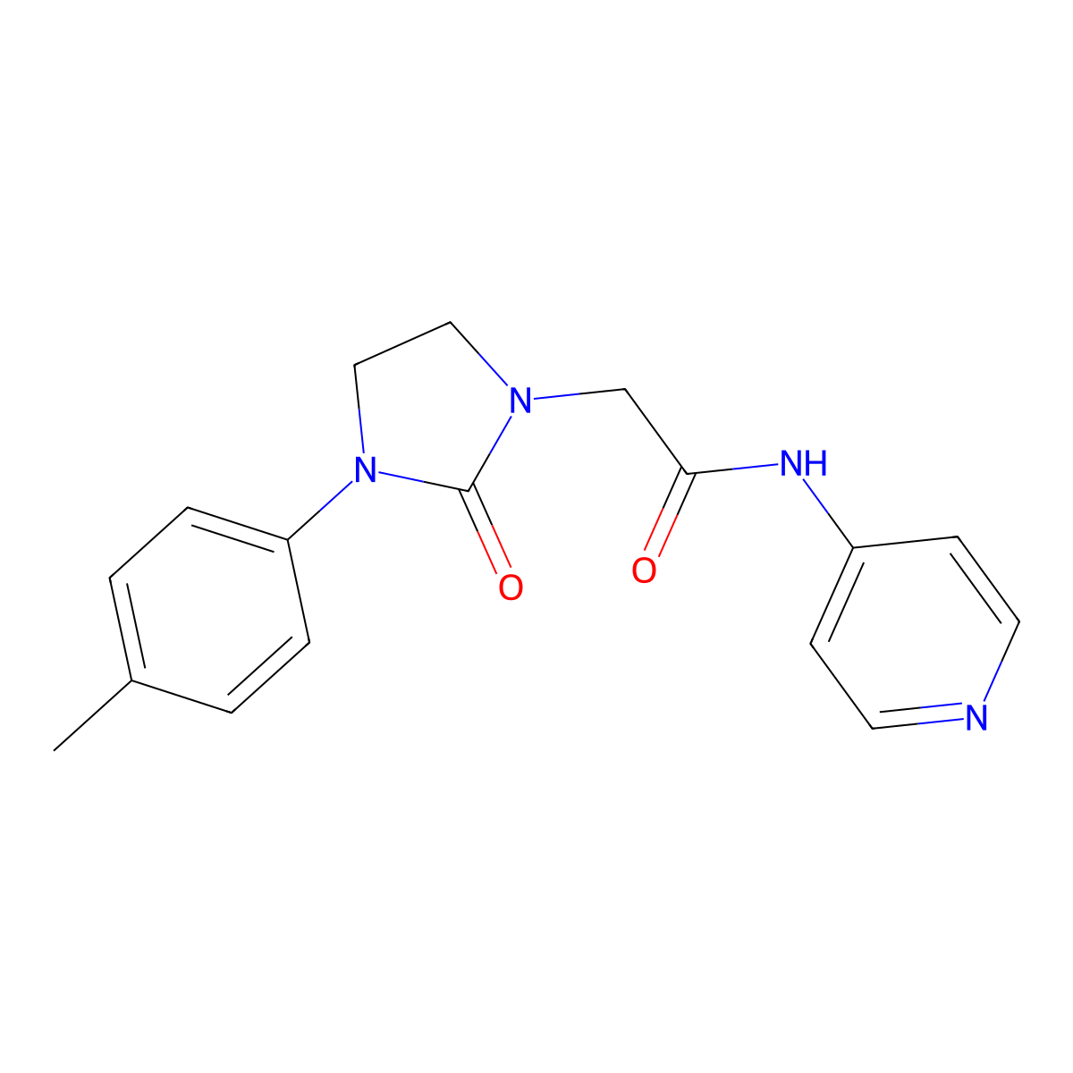 2-[3-(4-methylphenyl)-2-oxoimidazolidin-1-yl]-N-(pyridin-4-yl)acetamide molecular structure, CAS 1251688-14-8