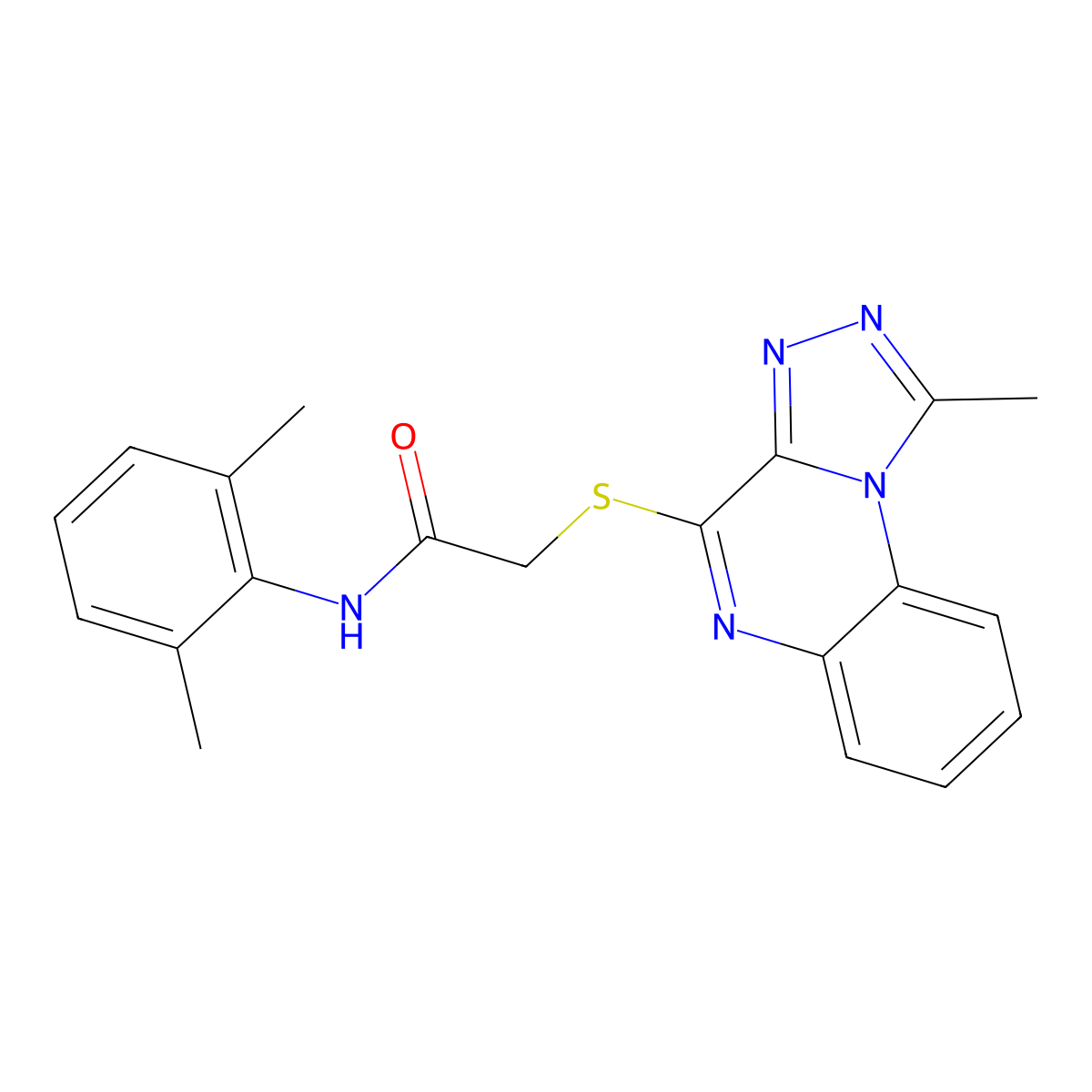 N-(2,6-dimethylphenyl)-2-({1-methyl-[1,2,4]triazolo[4,3-a]quinoxalin-4-yl}sulfanyl)acetamide molecular structure, CAS 1251688-19-3