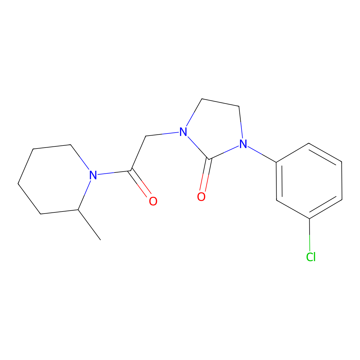 1-(3-Chlorophenyl)-3-[2-(2-methylpiperidin-1-yl)-2-oxoethyl]imidazolidin-2-one molecular structure, CAS 1251688-25-1