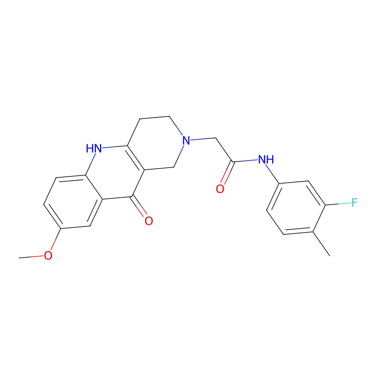 N-(3-fluoro-4-methylphenyl)-2-(8-methoxy-10-oxo-3,4-dihydrobenzo[b][1,6]naphthyridin-2(1H,5H,10H)-yl)acetamide molecular structure, CAS 1251688-42-2
