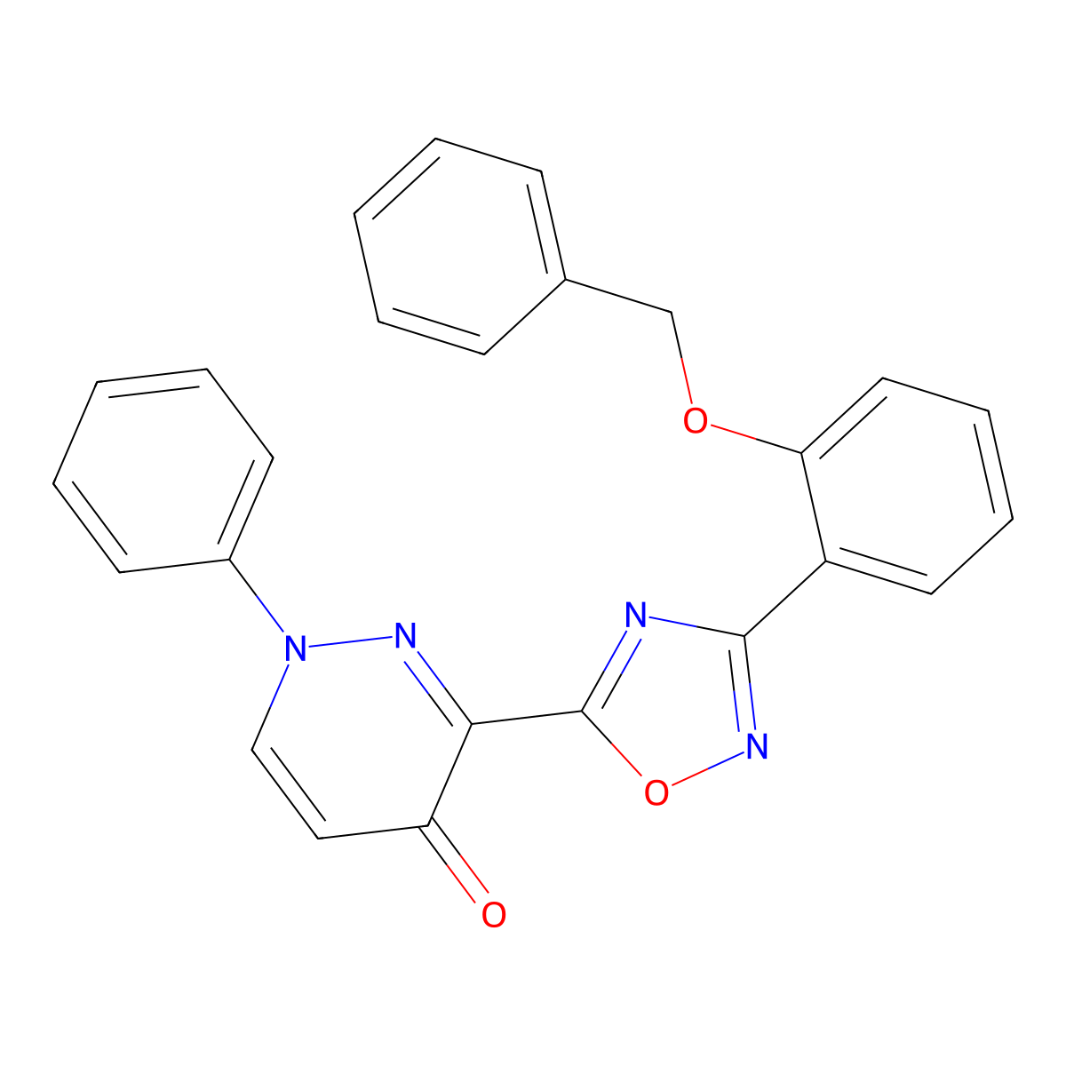 3-(3-(2-(benzyloxy)phenyl)-1,2,4-oxadiazol-5-yl)-1-phenylpyridazin-4(1H)-one molecular structure, CAS 1251690-29-5