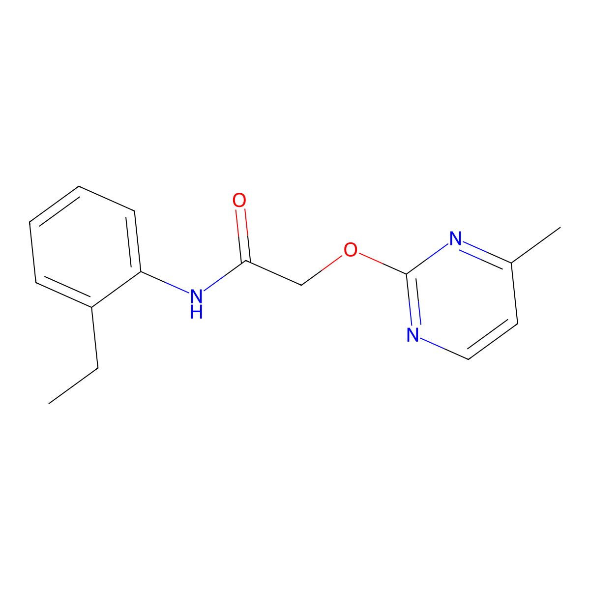 N-(2-ethylphenyl)-2-[(4-methylpyrimidin-2-yl)oxy]acetamide molecular structure, CAS 1251690-33-1