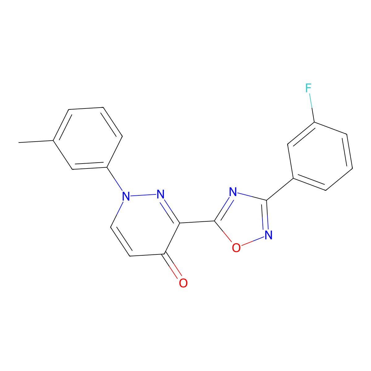 3-(3-(3-fluorophenyl)-1,2,4-oxadiazol-5-yl)-1-(m-tolyl)pyridazin-4(1H)-one molecular structure, CAS 1251690-47-7