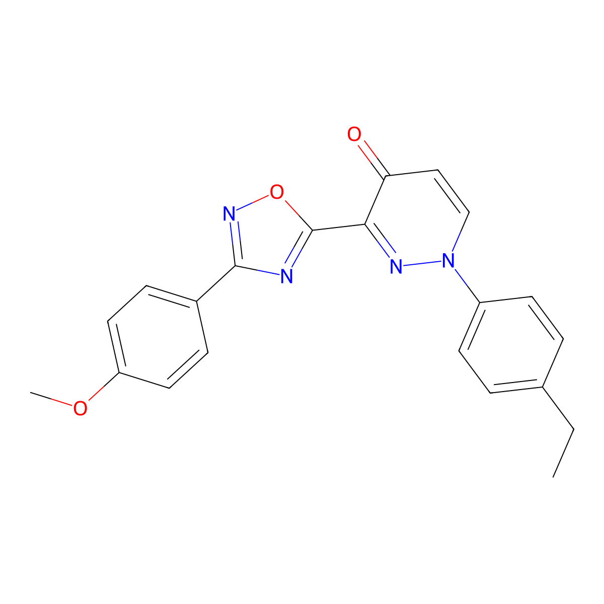 1-(4-ethylphenyl)-3-(3-(4-methoxyphenyl)-1,2,4-oxadiazol-5-yl)pyridazin-4(1H)-one molecular structure, CAS 1251690-62-6