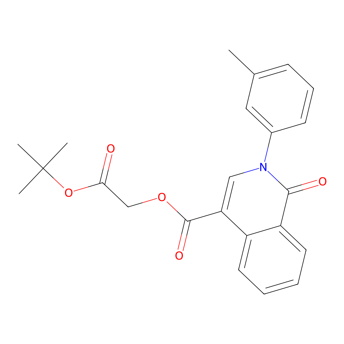 2-(Tert-butoxy)-2-oxoethyl 1-oxo-2-(m-tolyl)-1,2-dihydroisoquinoline-4-carboxylate molecular structure, CAS 1251690-71-7