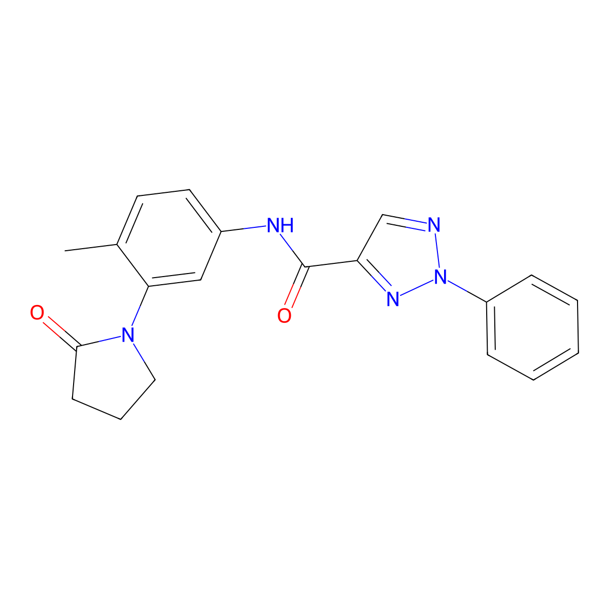 N-(4-methyl-3-(2-oxopyrrolidin-1-yl)phenyl)-2-phenyl-2H-1,2,3-triazole-4-carboxamide molecular structure, CAS 1251691-13-0
