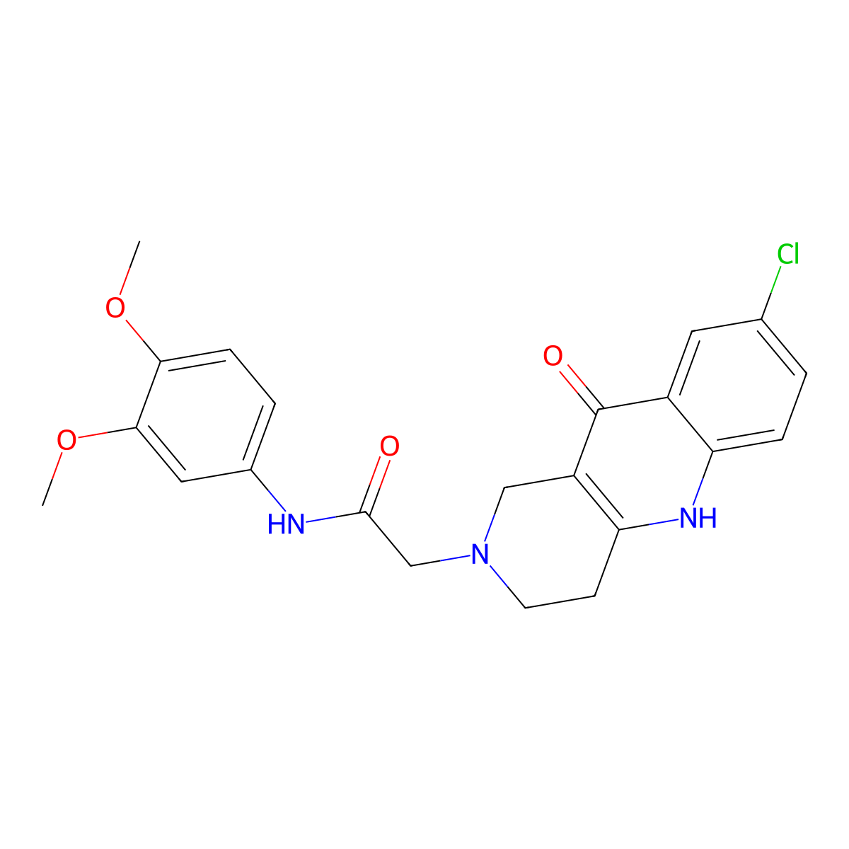 2-(8-chloro-10-oxo-3,4-dihydrobenzo[b][1,6]naphthyridin-2(1H,5H,10H)-yl)-N-(3,4-dimethoxyphenyl)acetamide molecular structure, CAS 1251691-18-5